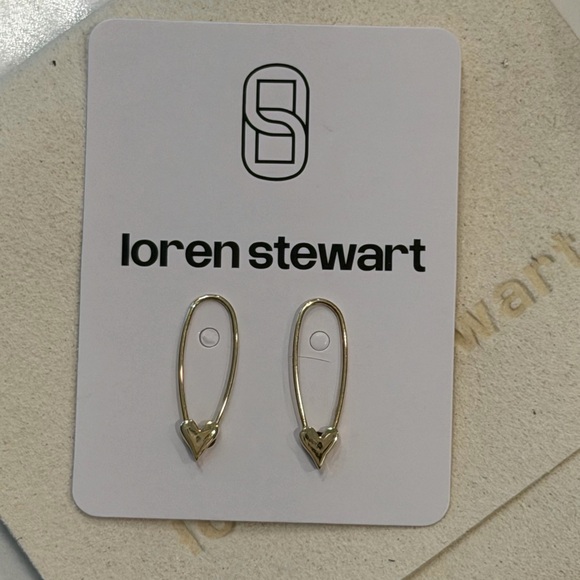 NWT Loren Stewart Mini Safety Pin Earrings - Picture 3 of 6